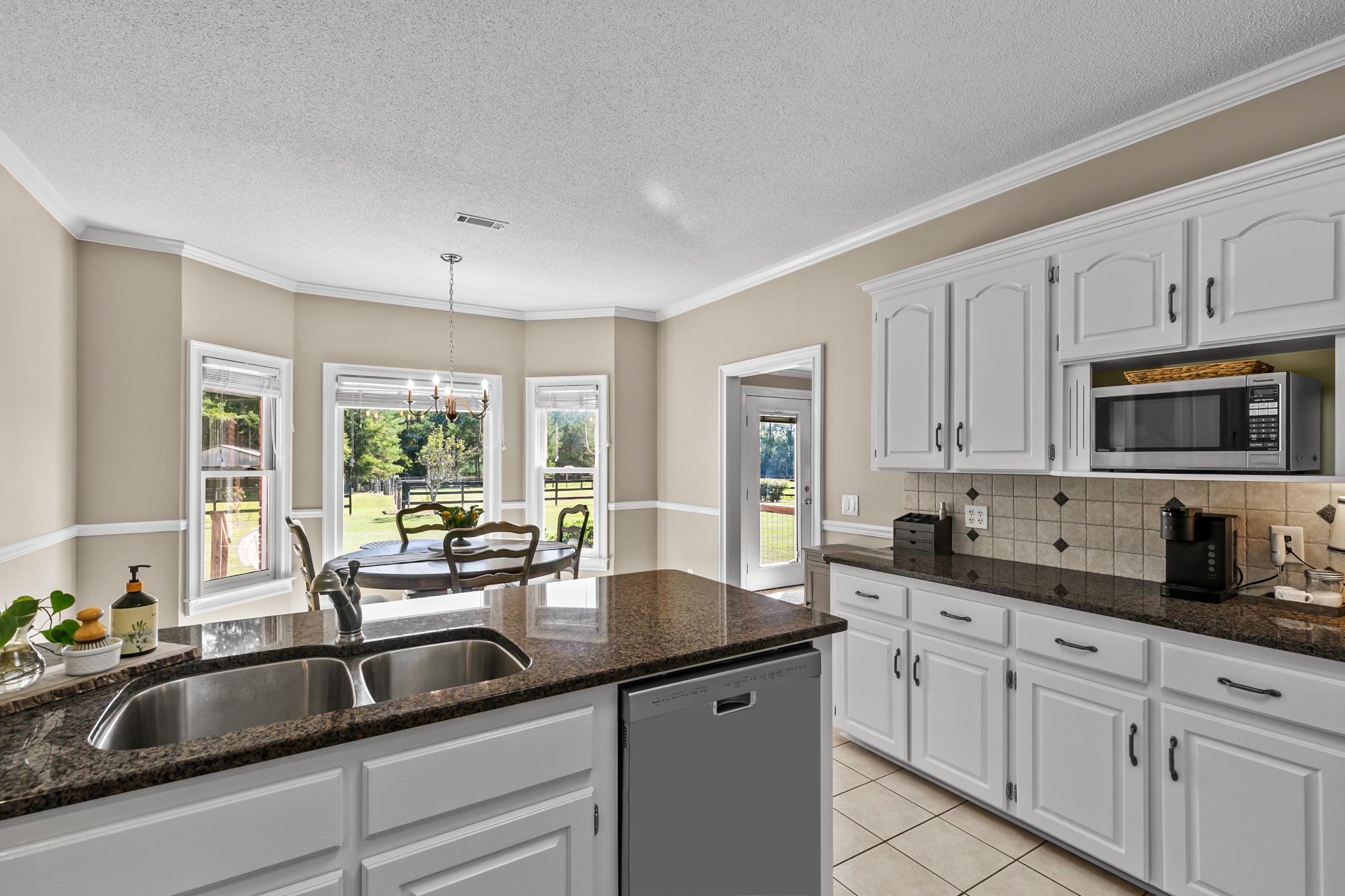 Kitchen with natural light and views